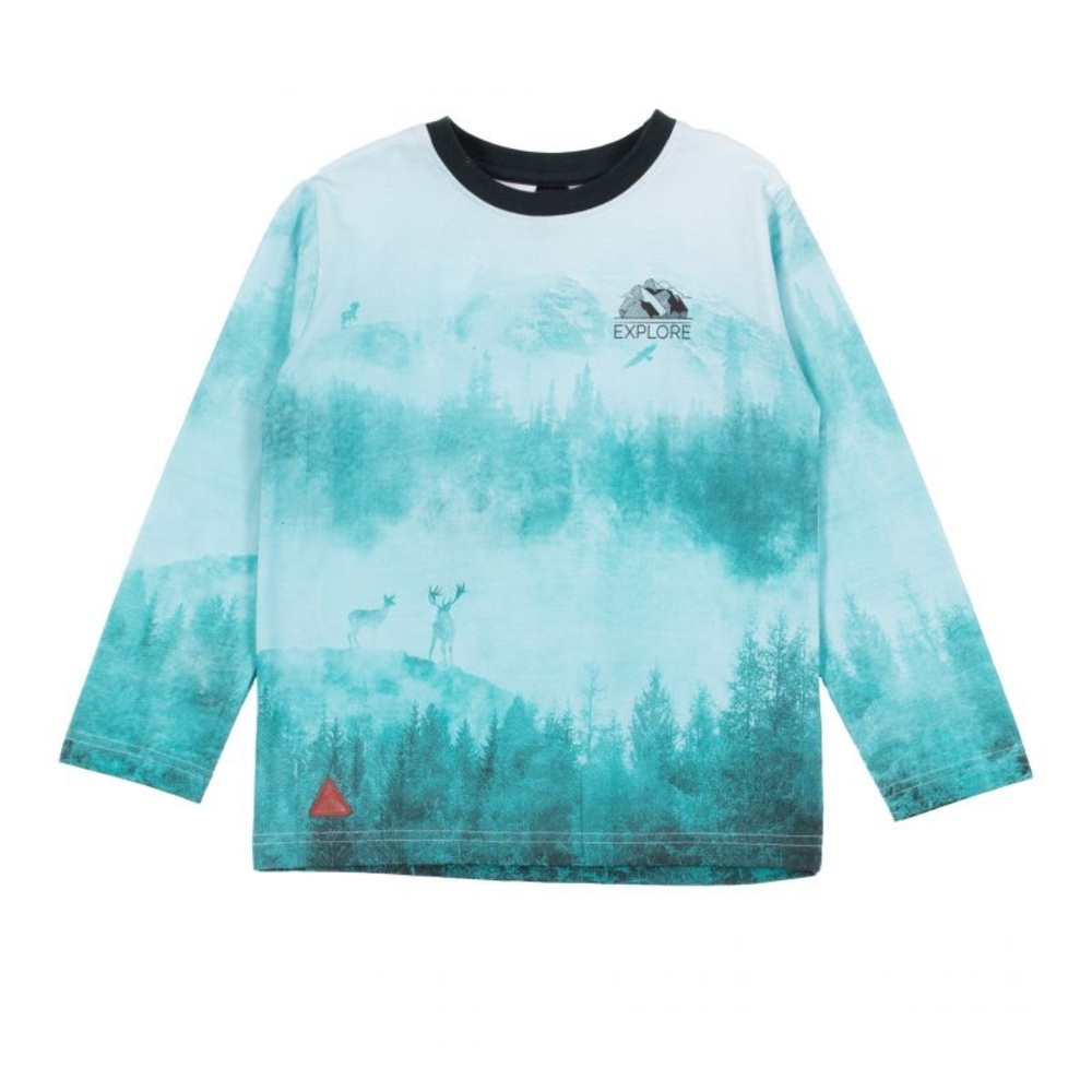 Nano Teal Adventure Graphic Long Sleeve Tee
